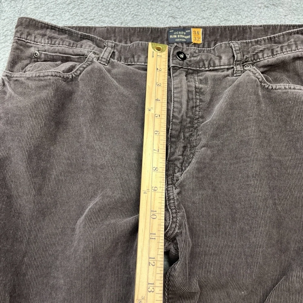 J Crew Corduroy Pants Mens 38x29 Chocolate Brown Slim Straight Chino Classiccore